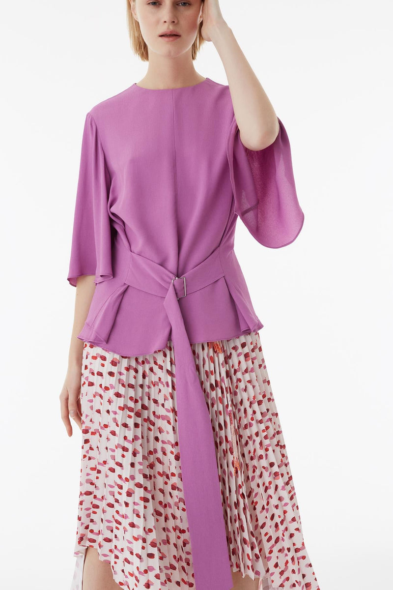 Exquise Blouse L/Sl Violet - Wardrobe Fashion