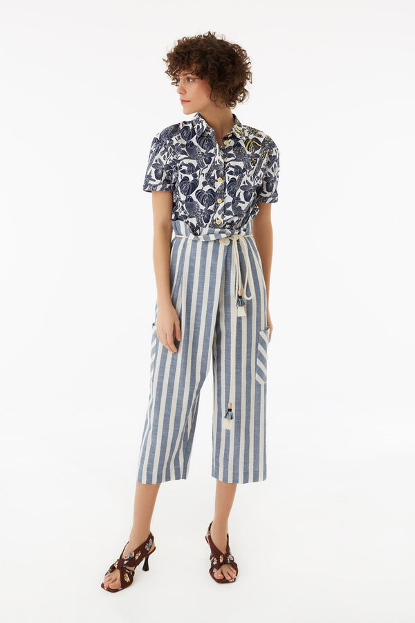 Exquise Trouser Stripe Print - Wardrobe Fashion