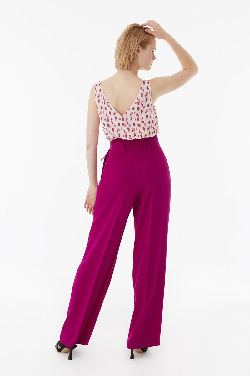 Exquise Trouser+Belt Pink - Wardrobe Fashion