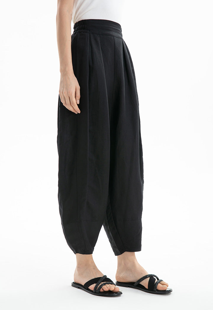 Choice Loose Cut Elasticated Waist Pants Black