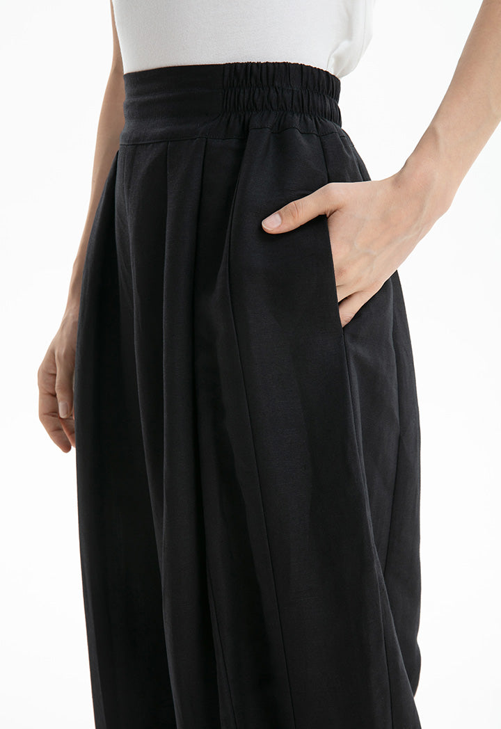 Choice Loose Cut Elasticated Waist Pants Black