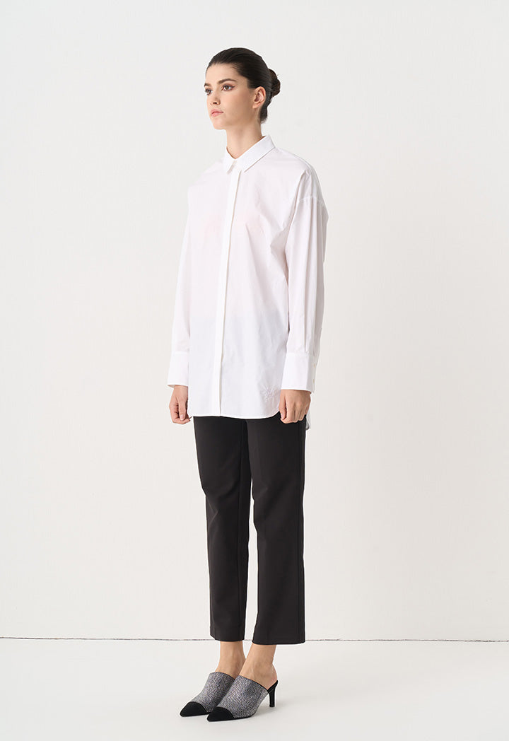 Choice Long Sleeves Basic Shirt Off White