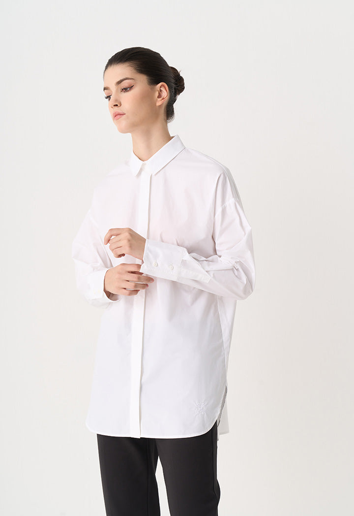 Choice Long Sleeves Basic Shirt Off White