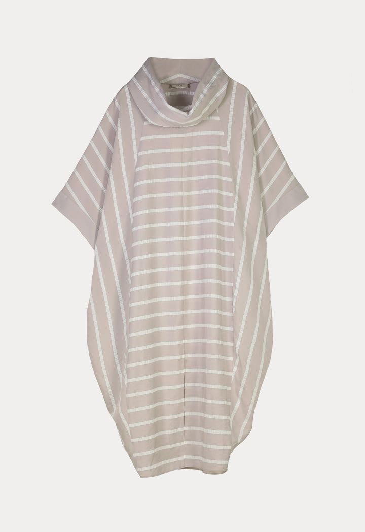 Choice Midi Striped Dress Grey