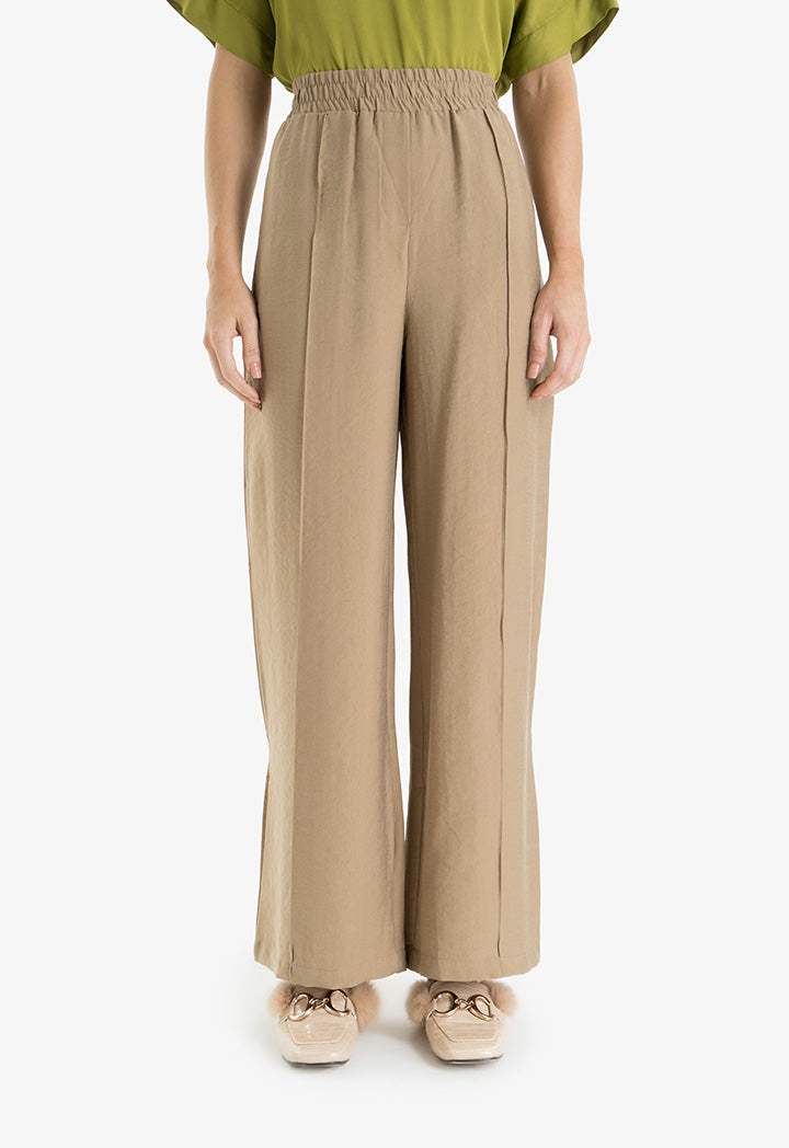 Choice Wide Leg Comfy Trouser Khaki