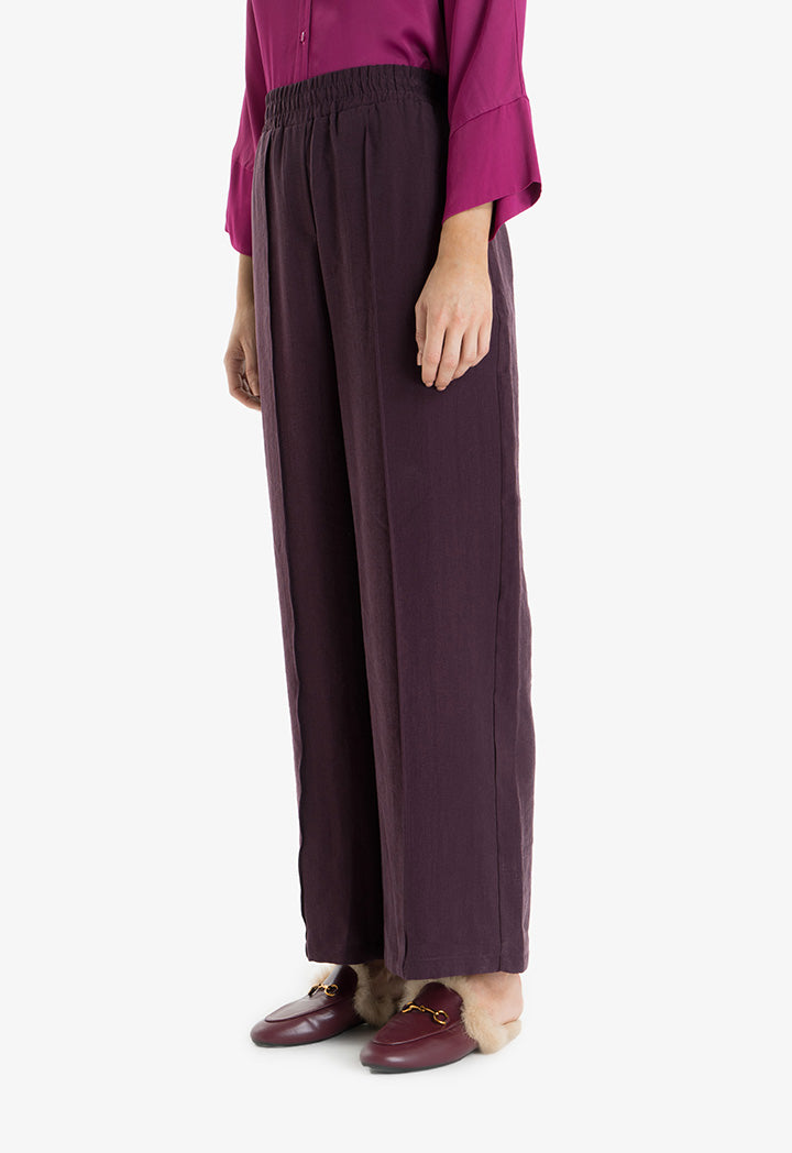 Choice Wide Leg Comfy Trouser Purple