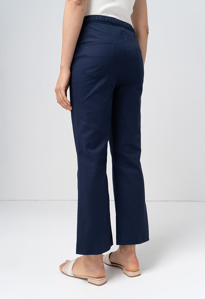 Choice Solid Straight Legs Denim Trouser Navy