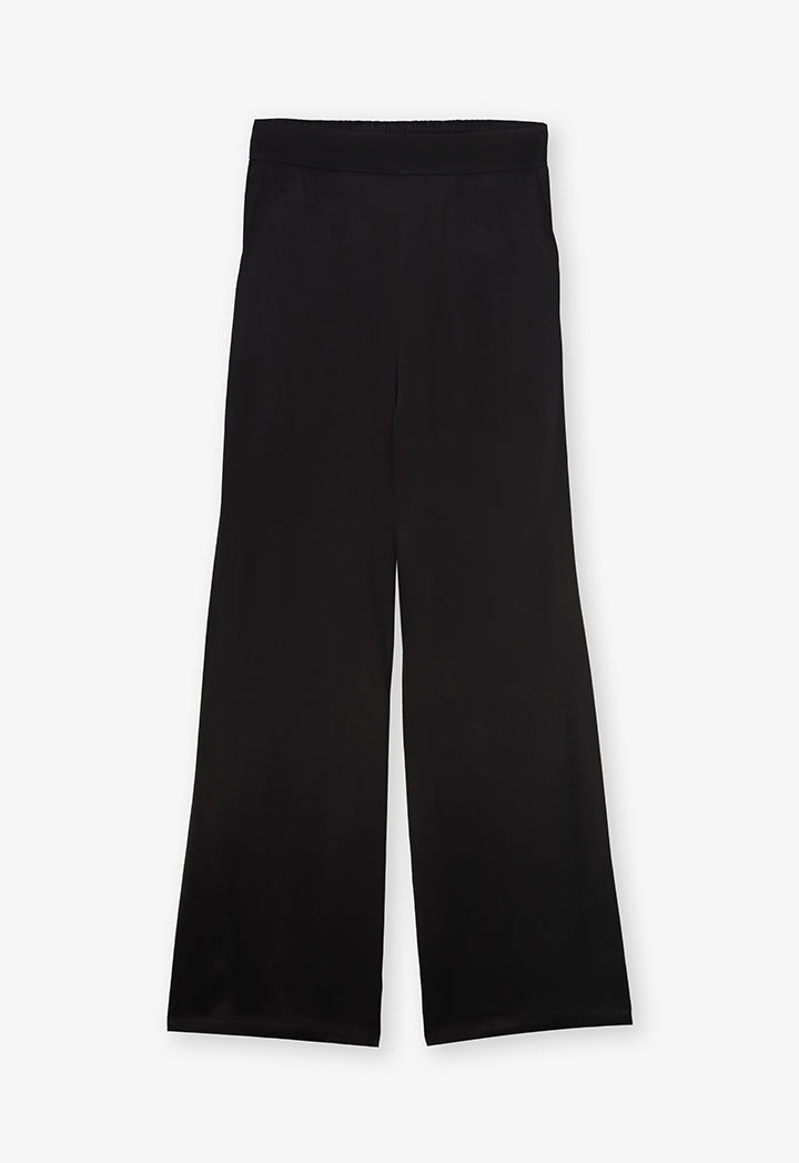 Choice Wide Leg High Waist Trouser Black