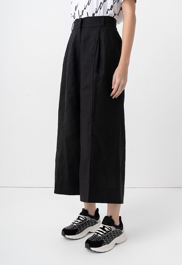 Choice Basic Wide Legs Trousers Black