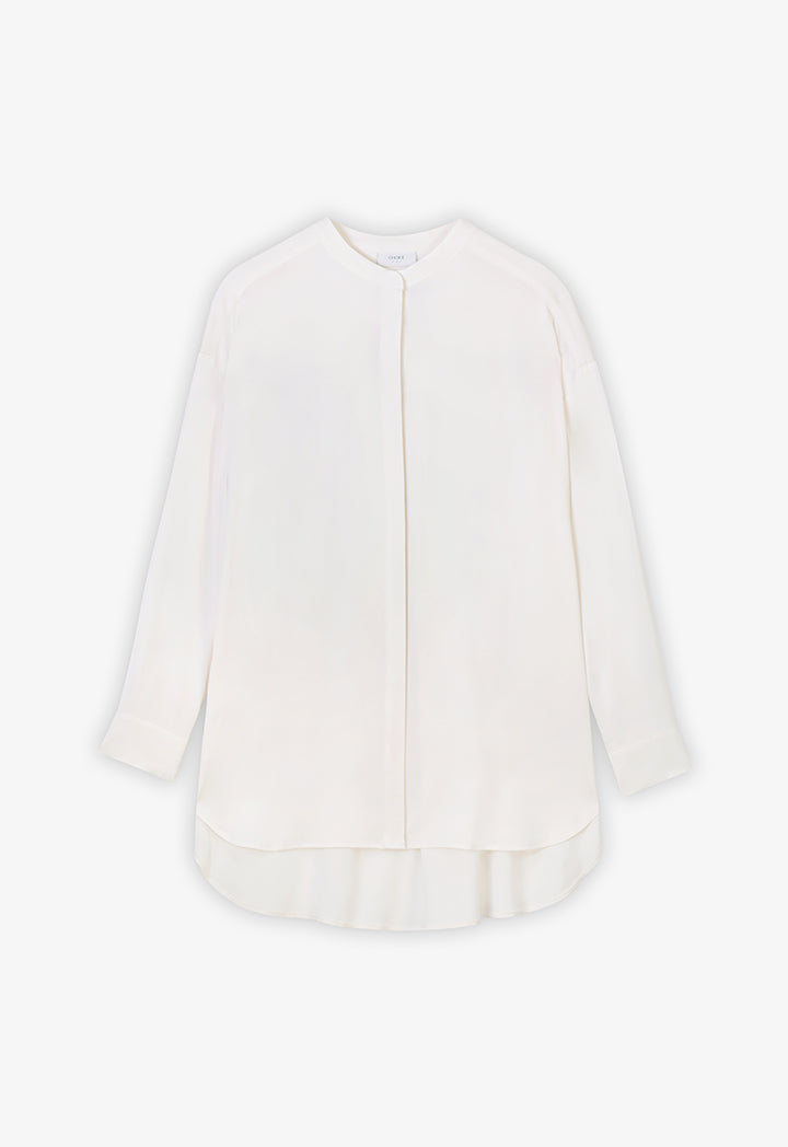 Choice Solid Long Sleeves Shirt Cream