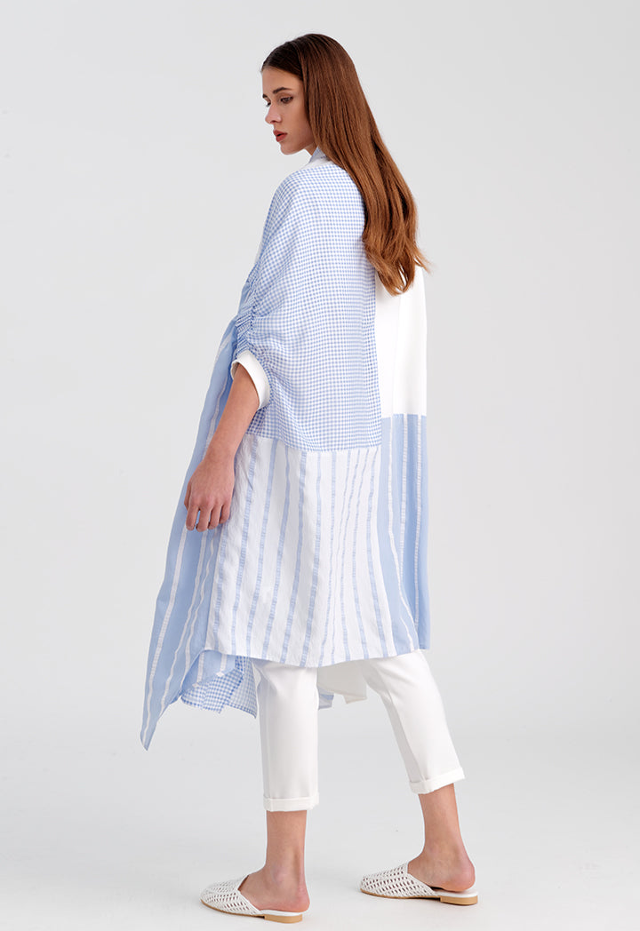 Choice Midi Striped Kimono Blue