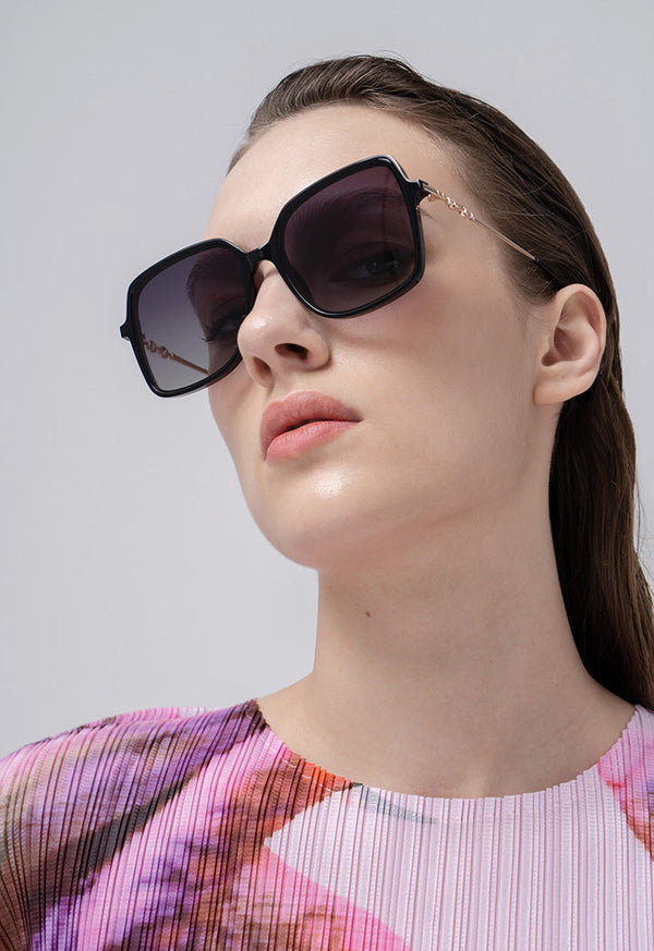 Choice Oversize Square Sunglasses Black