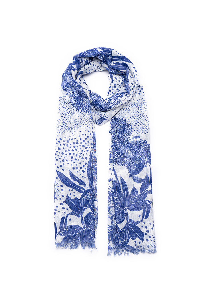 Choice Tassel Trimmed Printed Scarf Print