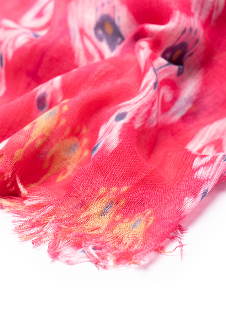 Choice Tassel Trimmed Printed Scarf Print