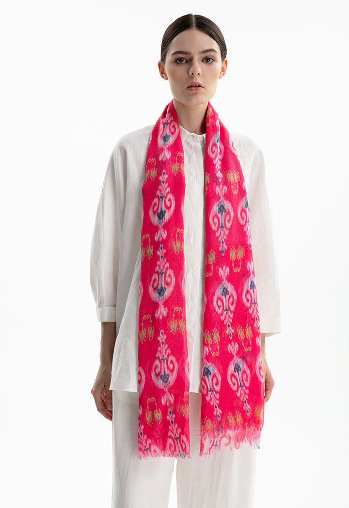 Choice Tassel Trimmed Printed Scarf Print