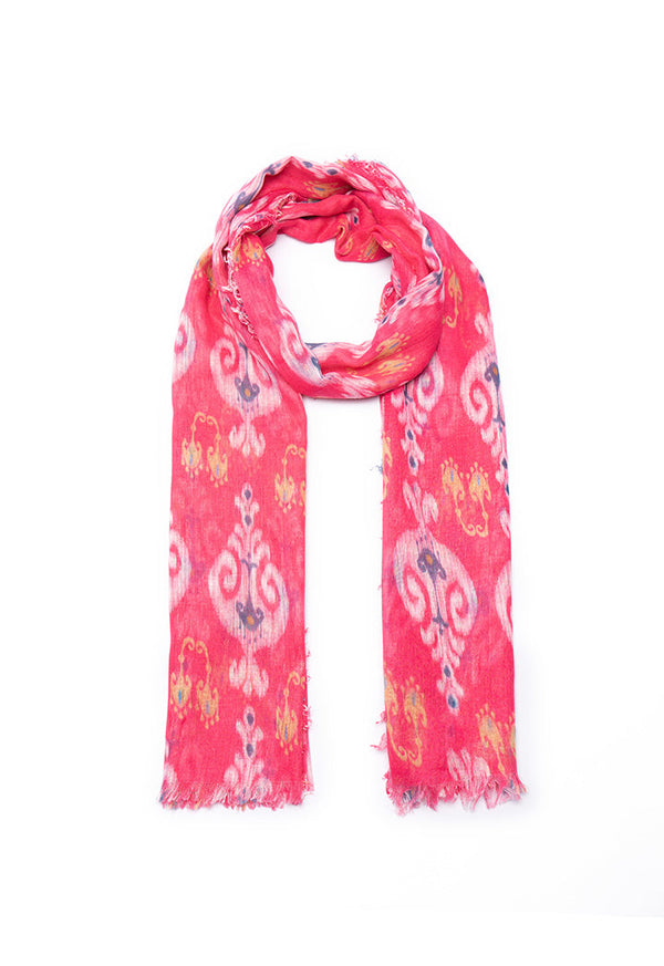 Choice Tassel Trimmed Printed Scarf Print