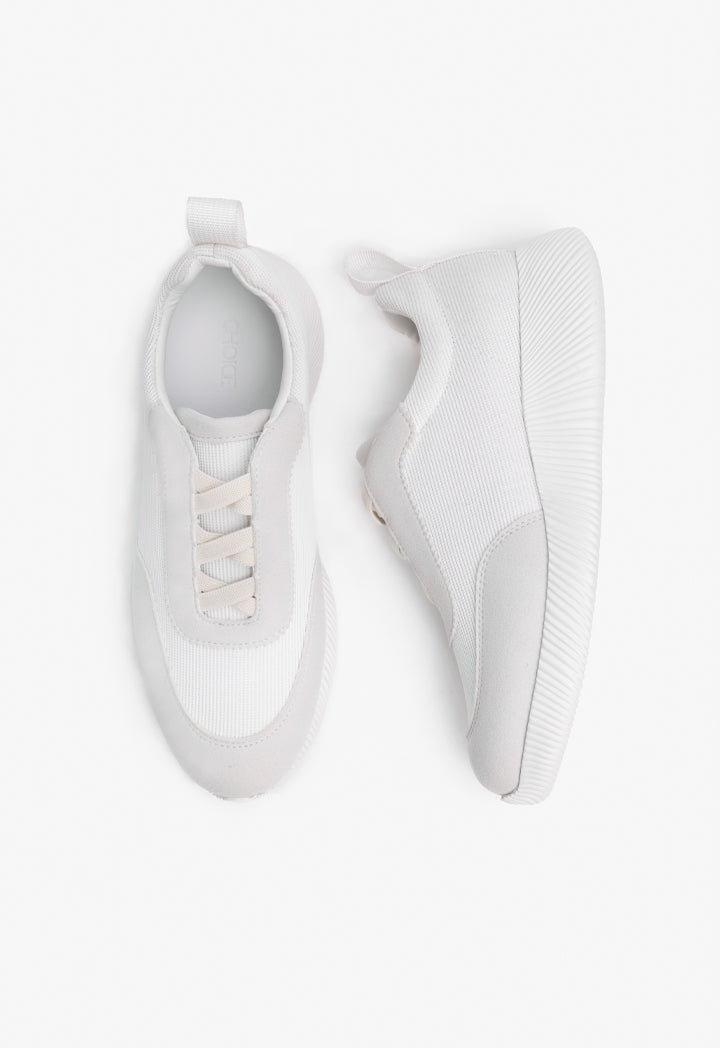 Choice Two Toned Laceless Sneakers Off White