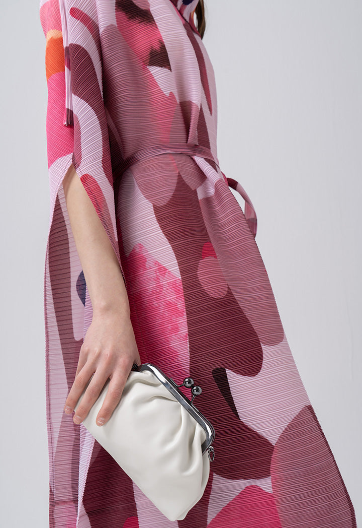 Choice Clutch Bag With Metallic Chain Offwhite