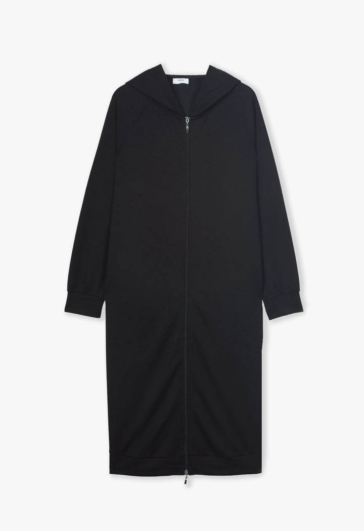 Choice Hooded Midi Dress Black