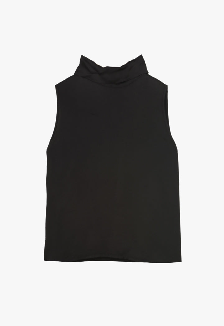 Choice High Neck Sleeveless Top Black