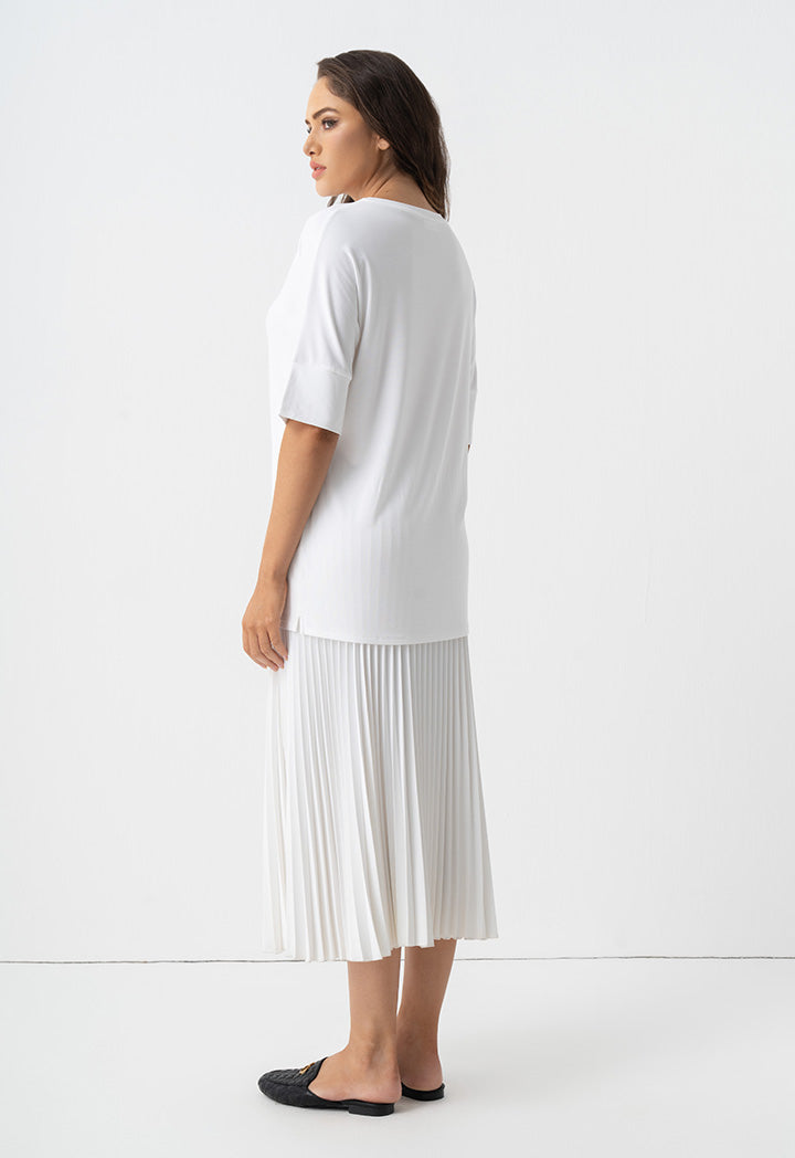 Choice Basic Crew Neck T-Shirt Off White