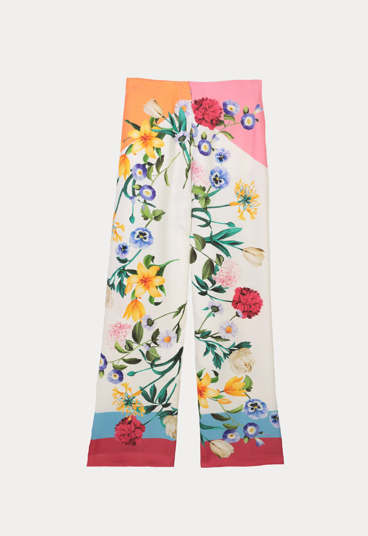 Choice Floral Multicolored Printed Straight Pants Multicolor