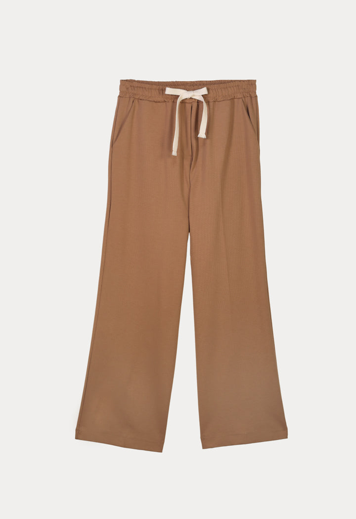 Choice Straight Fit Trouser With Drawstring Camel