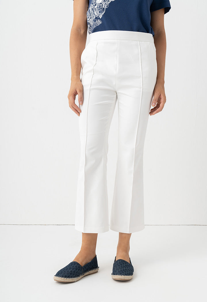 Choice Basic Straight Legs Formal Trousers Off White