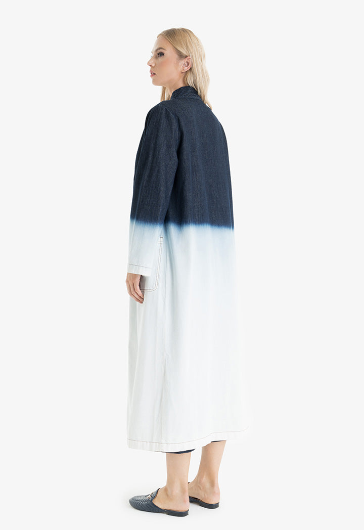 Choice Colorblock Denim Midi Outerwear Navy