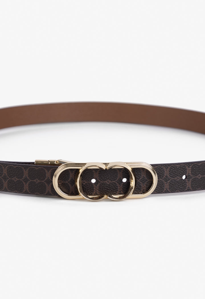 Choice Printed Monogram Belt Brown