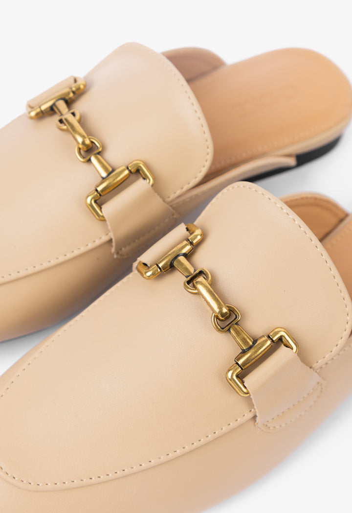 Choice Solid Horse Bit Mules Beige