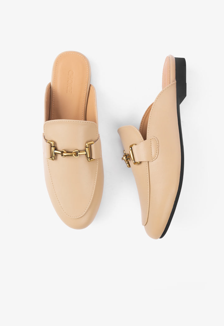 Choice Solid Horse Bit Mules Beige