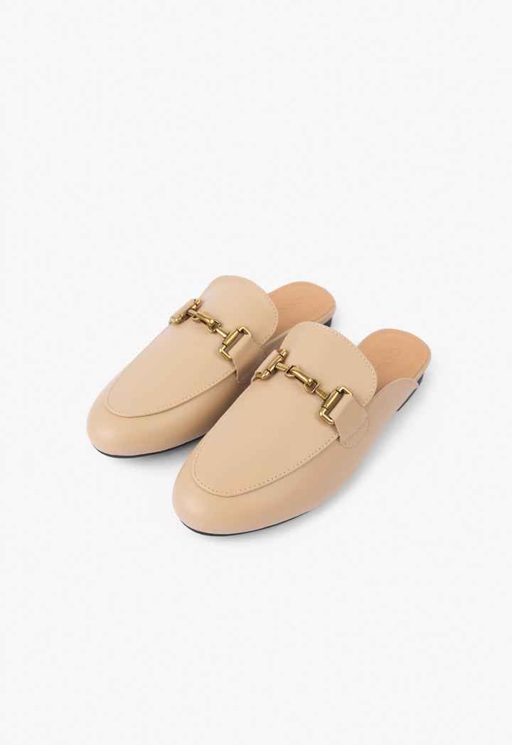 Choice Solid Horse Bit Mules Beige