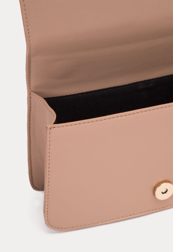 Choice Chain Link Handle Baguette Bag Camel