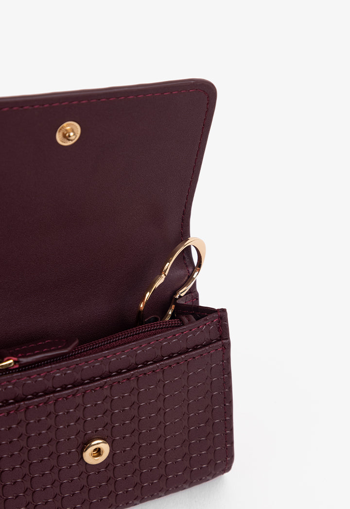 Choice Textured Monogram Wallet Burgundy