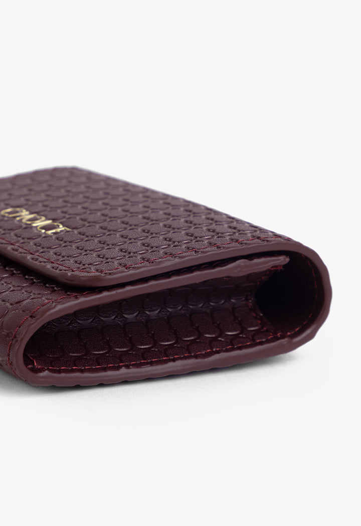 Choice Textured Monogram Wallet Burgundy