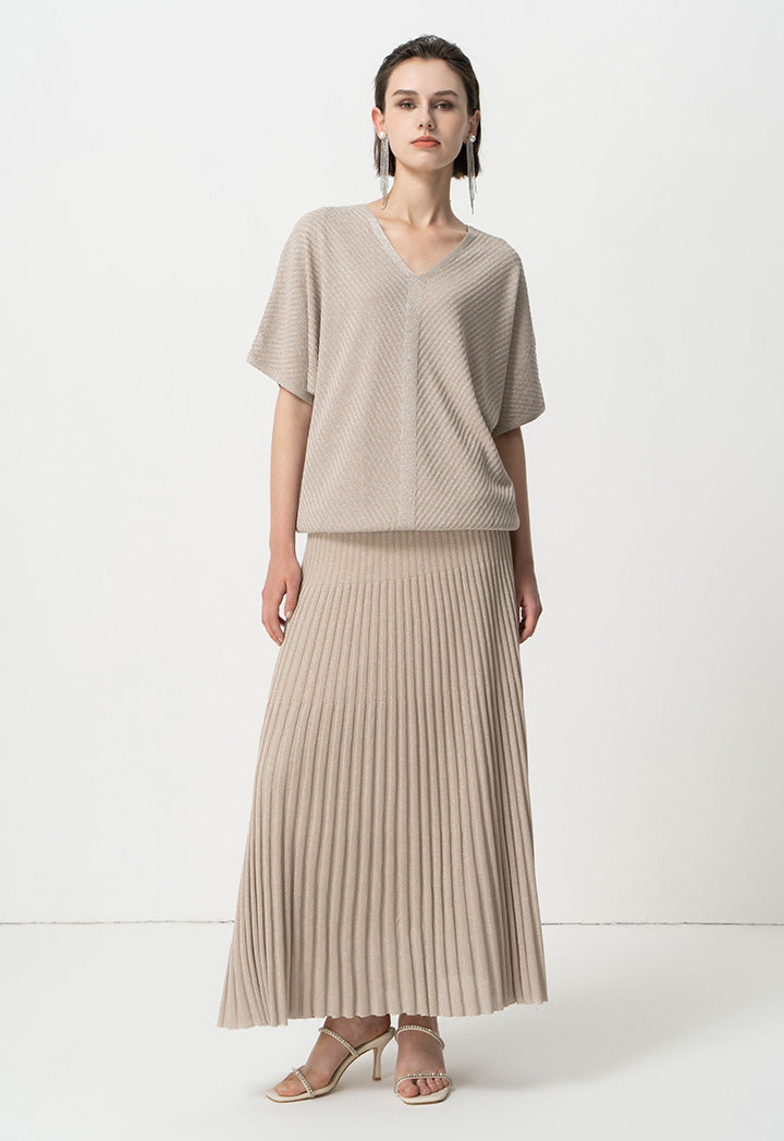 Choice V-Neck Ribbed Knitwear Grey