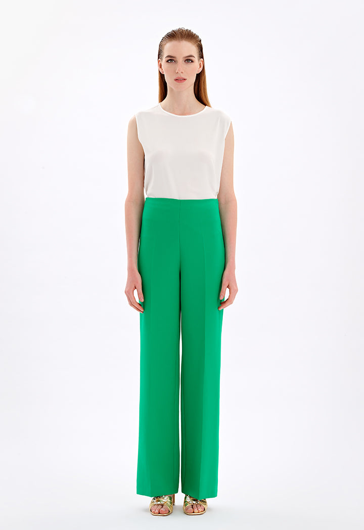 Choice High Waist Wide Legs Trousers Green