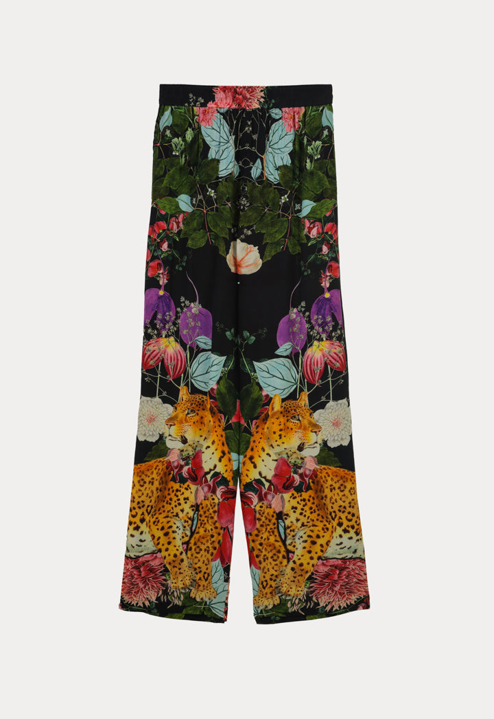 Choice Floral Print Trouser Black