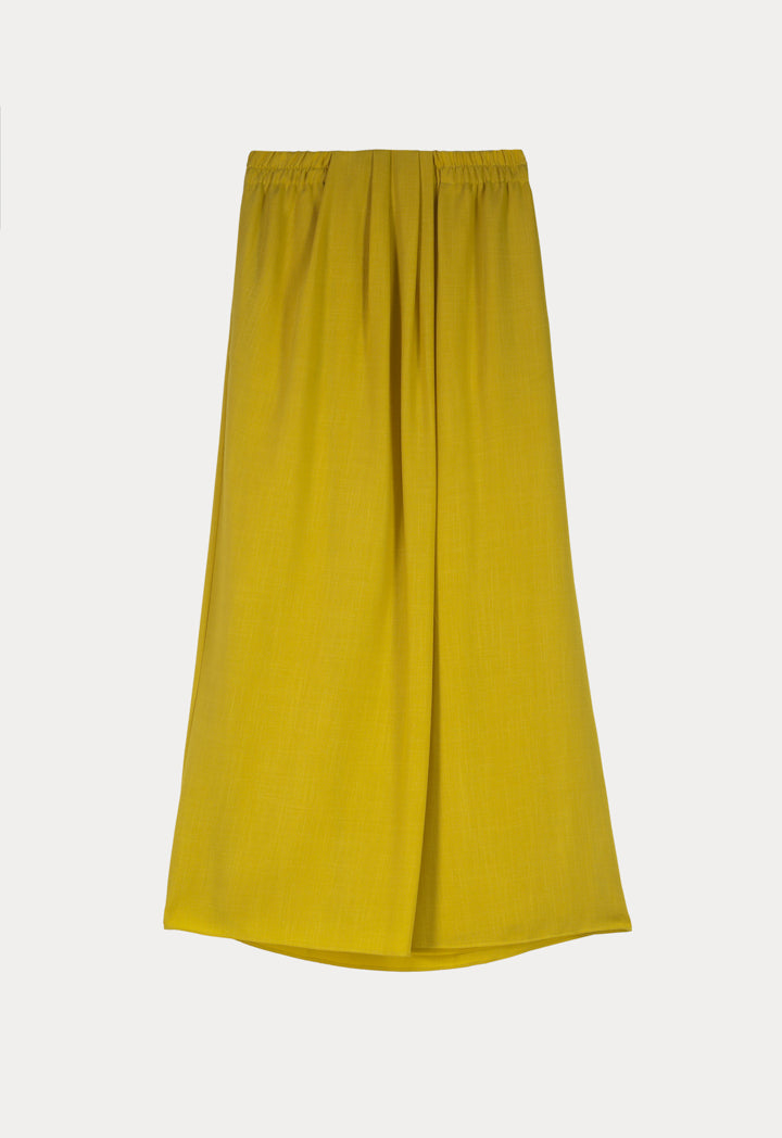 Choice Solid Maxi Skirt With Pocket Detail Ocra