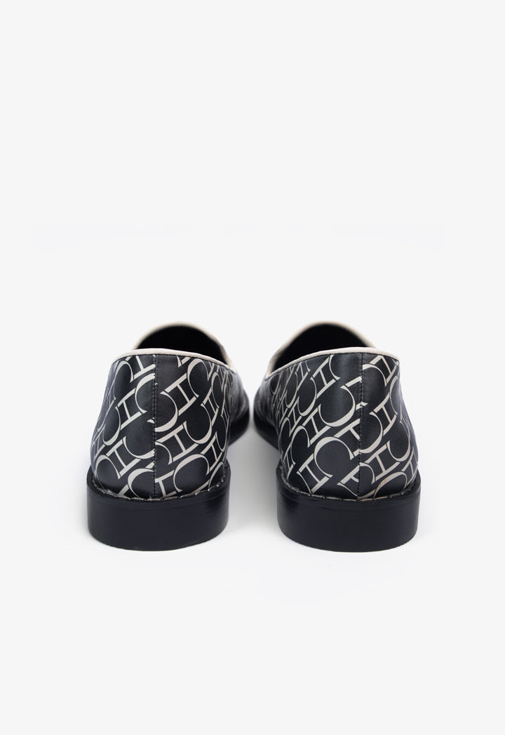 Choice Printed Monogram Tussle Loafers Black