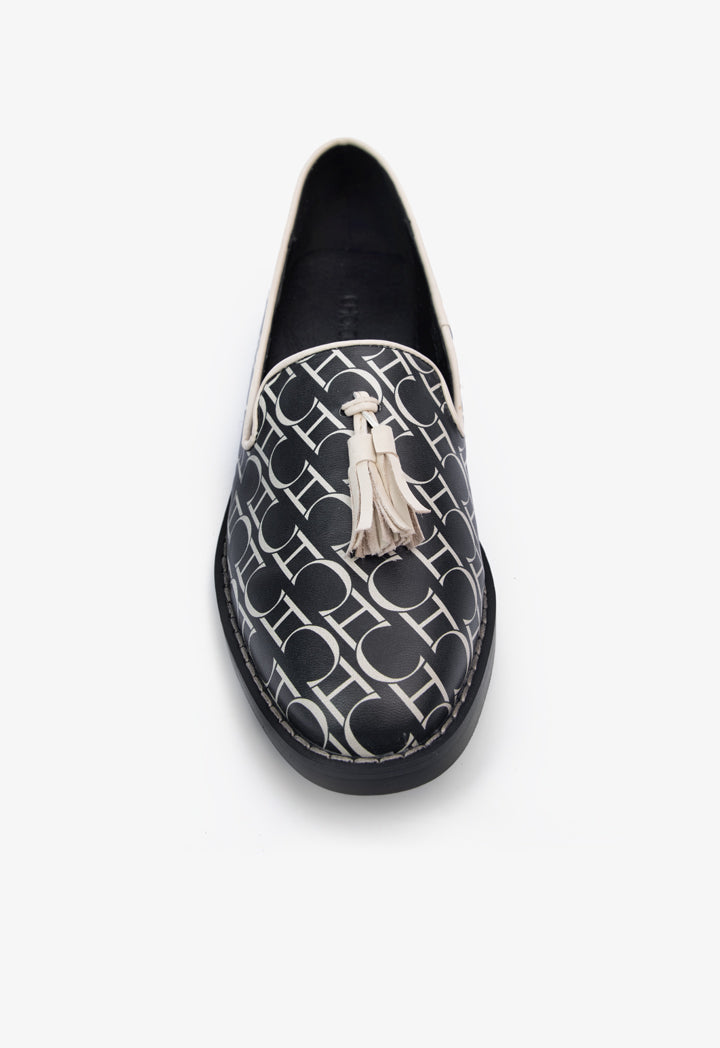 Choice Printed Monogram Tussle Loafers Black