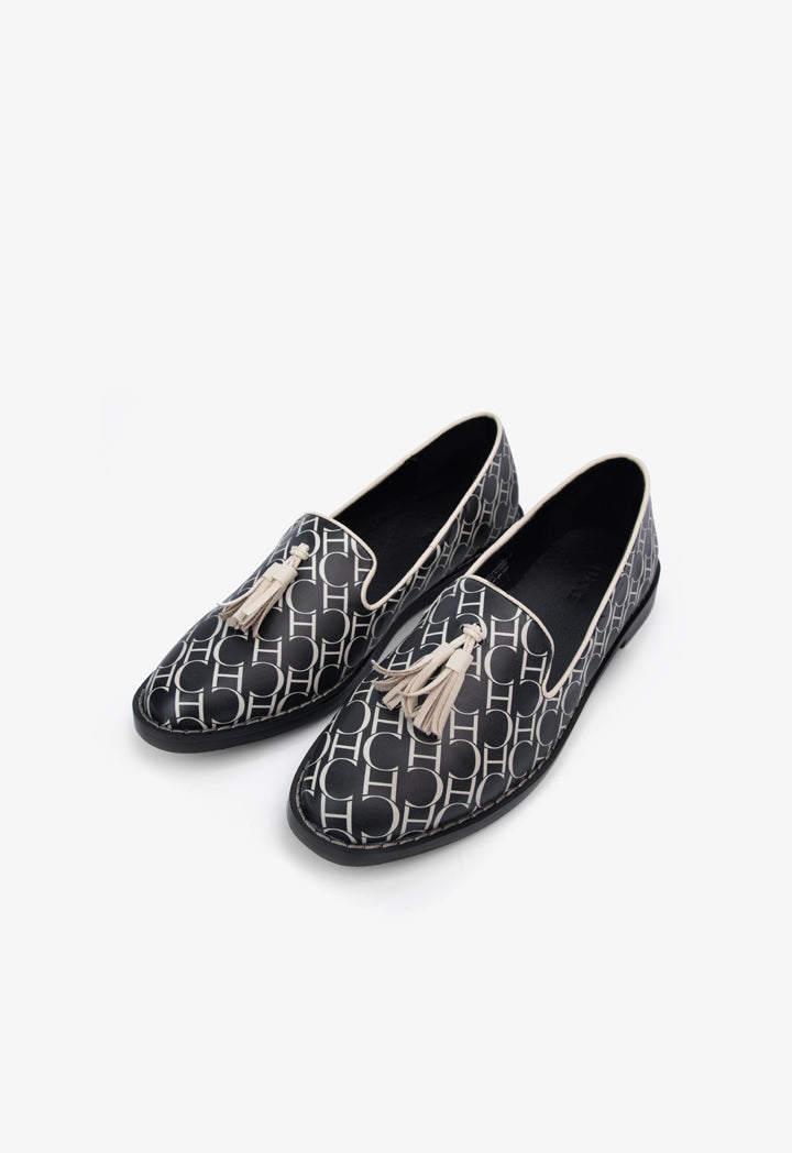 Choice Printed Monogram Tussle Loafers Black