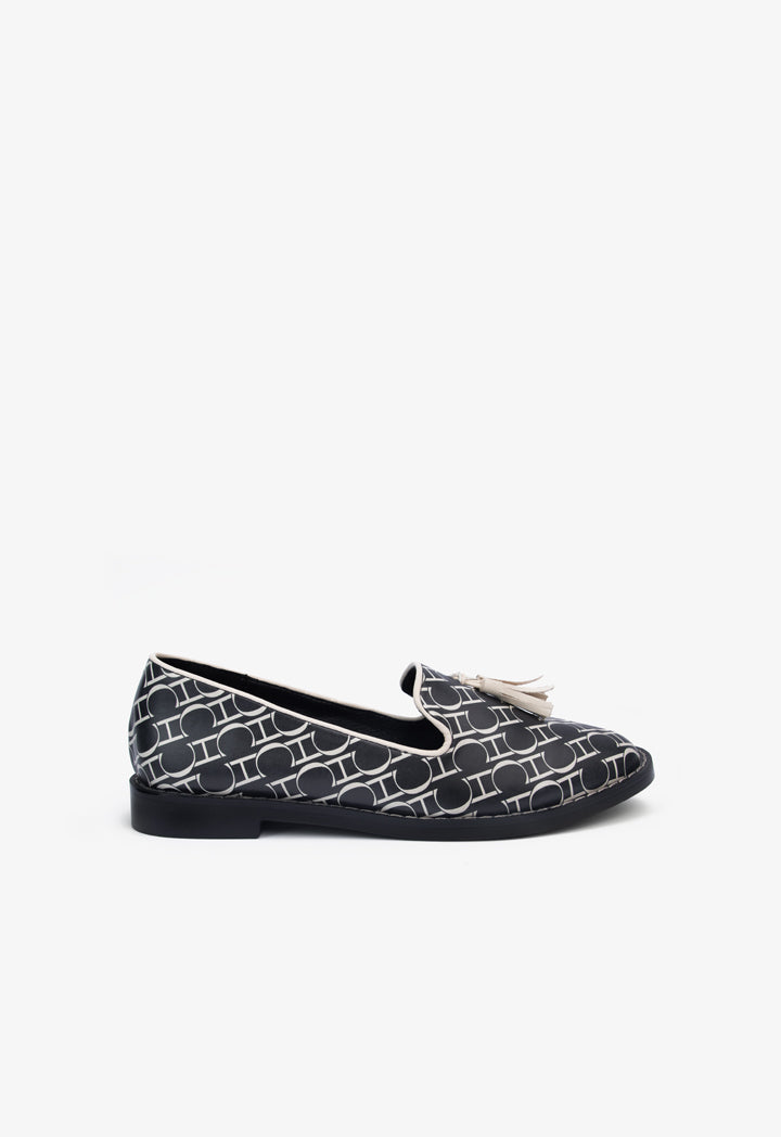 Choice Printed Monogram Tussle Loafers Black