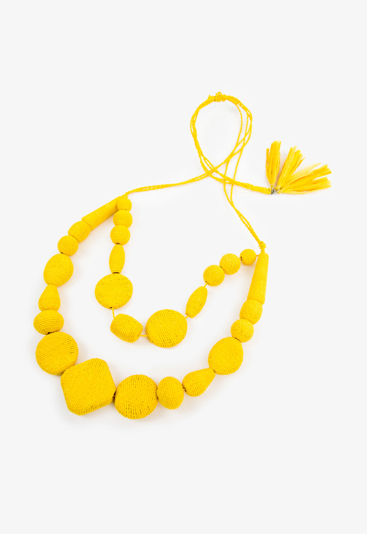 Choice Rope Detail Necklace With Tassel Yellow