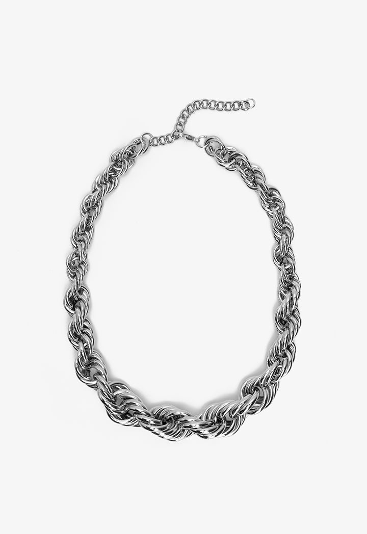 Choice Twisted Silver Necklace Silver