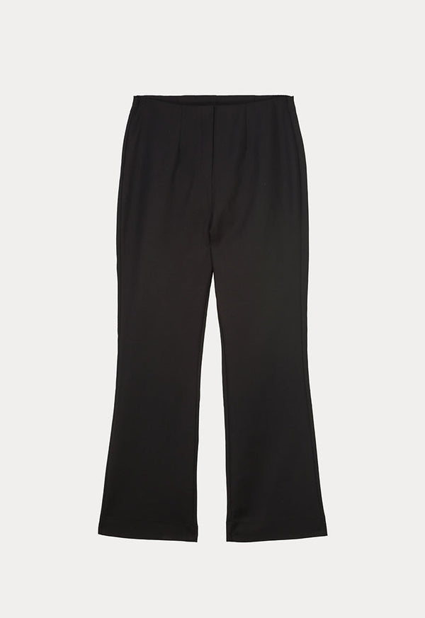 Choice Solid Basic Wide Leg Trouser Black