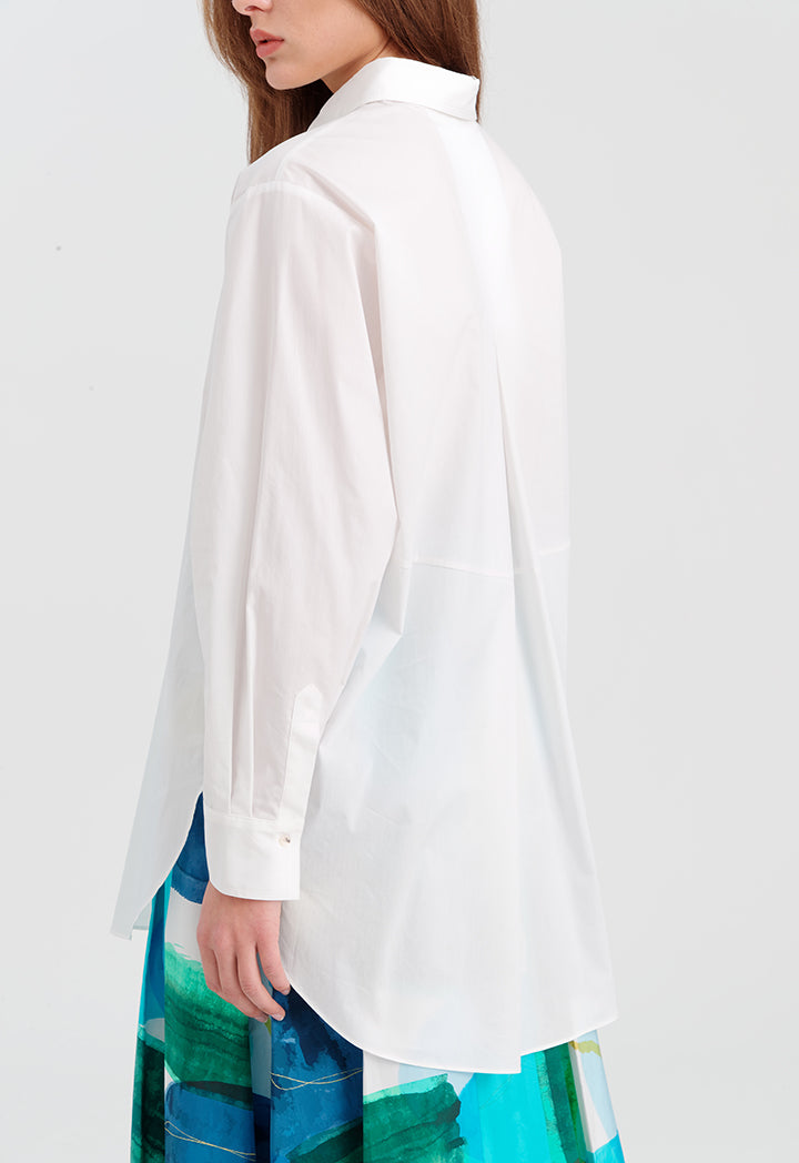 Choice Long Sleeve Poplin Shirt Off White