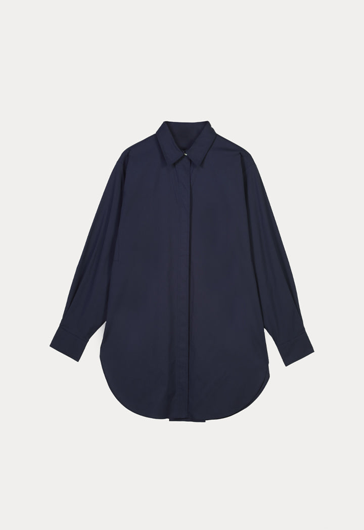 Choice Long Sleeve Poplin Shirt Navy