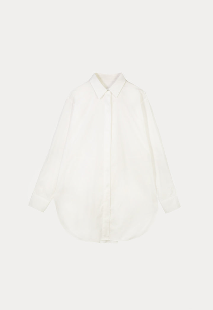 Choice Long Sleeve Poplin Shirt Off White